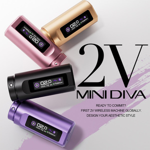 Vente en gros de la <span class=keywords><strong>machine</strong></span> de maquillage <span class=keywords><strong>semi</strong></span>-<span class=keywords><strong>permanent</strong></span> POPU Pink Mini Diva Voltage 2V Kick-Start SMP PMU sans fil - Product Image 2