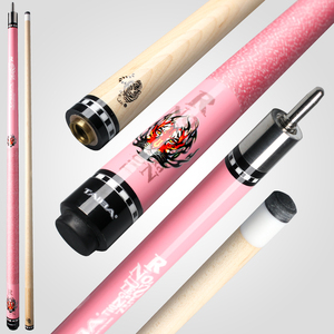 Bâton de queue de billard professionnel <span class=keywords><strong>TAIBA</strong></span> série T90 de 58 "-Manche en bois d'érable canadien avec embout à faible déviation de 13mm enveloppement irlandais pré-éraflé - Product Image 1