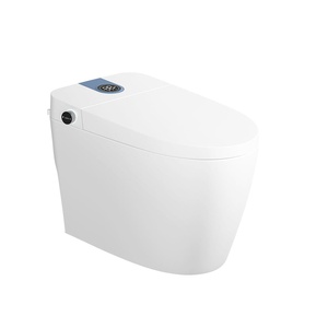 Inodoro Inteligente con Bidé Integrado, Asiento de Cerámica, Moderno y de Lujo, Eléctrico, Automático, de Una Pieza, con Doble Descarga y Sifón en P para Baño - Product Image 2