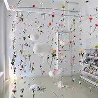 Kit de fleurs suspendues personnalisées en gros, ensemble de fleurs de plafond DIY, guirlande de décoration murale de fleurs flottantes pour mariage 83006