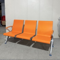 Chaises et bancs d'attente modernes pour l'extérieur, avec structure en métal, écologiques, durables, faciles à nettoyer, mobilier commercial rectangulaire pour aéroport