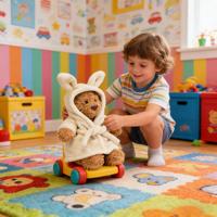 Peluches JC : Ours Bartholomew en peignoir – Poupées en peluche parfaites pour un cadeau d'anniversaire – Jouets doux