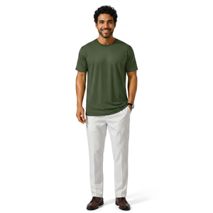 T-shirt pour homme de haute qualité avec impression de logo personnalisé, 100% coton, position avant, poids lourd, direct - Product Image 1