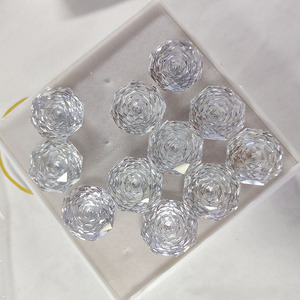 Piedras Sueltas de Circonita Cúbica con Corte Octogonal, Color Blanco/Rojo, Circonita Cúbica con Corte Rosa Milenio de 20x20 mm - Product Image 4