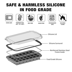 Moule à glaçons en silicone à 28 cavités, personnalisable avec logo, sans BPA, réutilisable, facile à démouler, pour boissons réfrigérées et whisky - Product Image 6