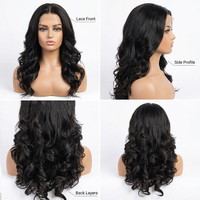 Peluca de Cabello Humano con Frente de Encaje HD, Cabello Virgen Brasileño, Peluca de Encaje Transparente, Venta al Por Mayor para Proveedores de Cabello en EE. UU. y Europa