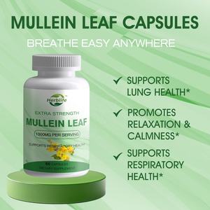 Cápsulas de Extracto de Hoja de Gordolobo, Suplementos Herbales de Venta Caliente OEM ODM para el Apoyo de la Salud Pulmonar - Product Image 3