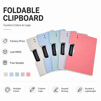 Portapapeles Plegable A4 con Logotipo Personalizado, Colores Pastel Morandi, Portapapeles de Plástico para Enfermería, para Médicos, Enfermeras, Material de Oficina