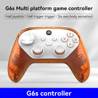 Manette de jeu sans fil G6S compatible BT pour IOS/Android, manette de jeu PC, double vibration Hall, six axes, touche de déclenchement, joystick pour Switch
