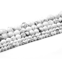 Perles rondes en howlite turquoise naturelle de 4 mm, 6 mm, 8 mm, 10 mm, pierres, brin de 15 pouces, pour collier de bijoux