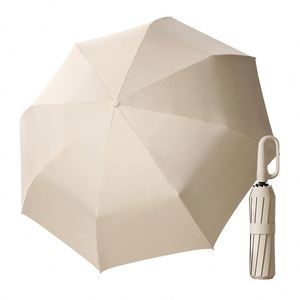 Business 21 Inch Ring Buckle 8-Rib Automatic Folding Large Size <b>Windproof</b> Double Person Car Shade Sun Protection Rain <b>Umbrella</b> - Product Image 2
