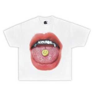 T-Shirt Oversize con Grafica, Design Streetwear Y2k, Top Unisex Bianco - Product Image 1