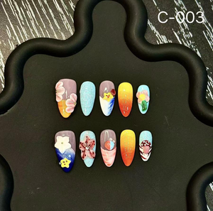 手工制作的压贴式指甲丙烯酸人造奢华假指甲 2026 新闻 高品质指甲 - Product Image 1