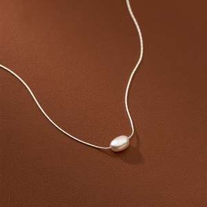 S925 <b>Silver</b> Double-<b>Layer</b> <b>Necklace</b> with Domestic Pearl Niche Design Crushed Shijia Strong Light Pearls Model Y02460 - Product Image 4