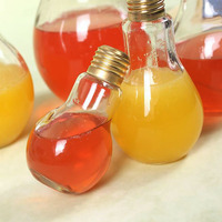 Bouteille en verre vide en forme d'ampoule pour boissons, thé, eau, café, décoration et cadeaux – Vente en gros