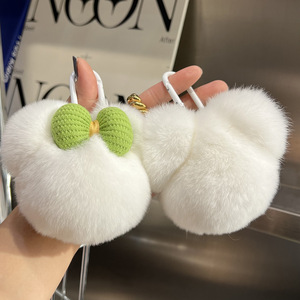 Porte-clés en <span class=keywords><strong>peluche</strong></span> rond unisexe, doux et mignon, pour décoration de <span class=keywords><strong>sac</strong></span> à <span class=keywords><strong>dos</strong></span>, cadeau en gros - Product Image 6