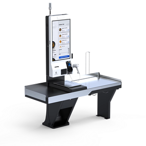Siêu thị tự phục vụ thanh toán <span class=keywords><strong>kiosk</strong></span> 21.5 "43" điện dung màn hình cảm ứng thiết bị đầu cuối bao gồm SDK Đầu đọc mã vạch trung tâm mua sắm - Product Image 1