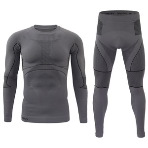 DF ESDY3 Nouveau modèle de sous-vêtements thermiques d'hiver en coton mélangé sans couture pour sports de plein air, ensemble de sous-vêtements de cyclisme ajustés pour hommes - Product Image 3