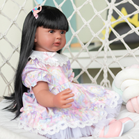 Muñeca de silicona Reborn con espinilla oscura realista 24 pulgadas 60cm muñeca Reborn