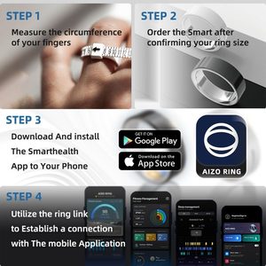 Anneau intelligent en acier inoxydable NFC de qualité professionnelle pour les professionnels de la santé, contrôle par application, surveillance de la santé, étanche IP67, partage de données, téléphone Varia - Product Image 2