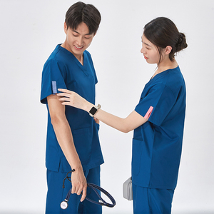 En solde : Tenue de travail pour dentistes, uniforme extensible pour médecins et infirmières, ensemble blouse et <span class=keywords><strong>pantalon</strong></span> en polyester et coton pour clinique, uniforme <span class=keywords><strong>médical</strong></span> économique - Product Image 1