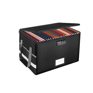 Top Quality Valuables Information File Travel Safe Fire Proof File Organizer Box Document