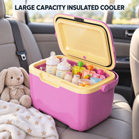 Glacière isotherme portable 10qt/16qt avec couvercle à fermeture éclair, écologique, réutilisable, étanche, maintien de la glace pendant 72h pour le camping et les voyages en extérieur