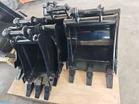 Bucket Mini Excavator 200mm-600mm Pin 25mm dengan Gigi untuk 1-3T