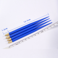 Crochet à Manche Bleu en Gros pour Fabrication de Perruques en Dentelle, Outils d'Extension Capillaire en Plastique et Accessoires de Perruques