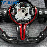 Volant en cuir et fibre de carbone pour BMW F01 F31 F32 F25 F26 F15 F30 F10 F11 F15 F20 F21 F22 F16 F02 avec LED Plug and Play