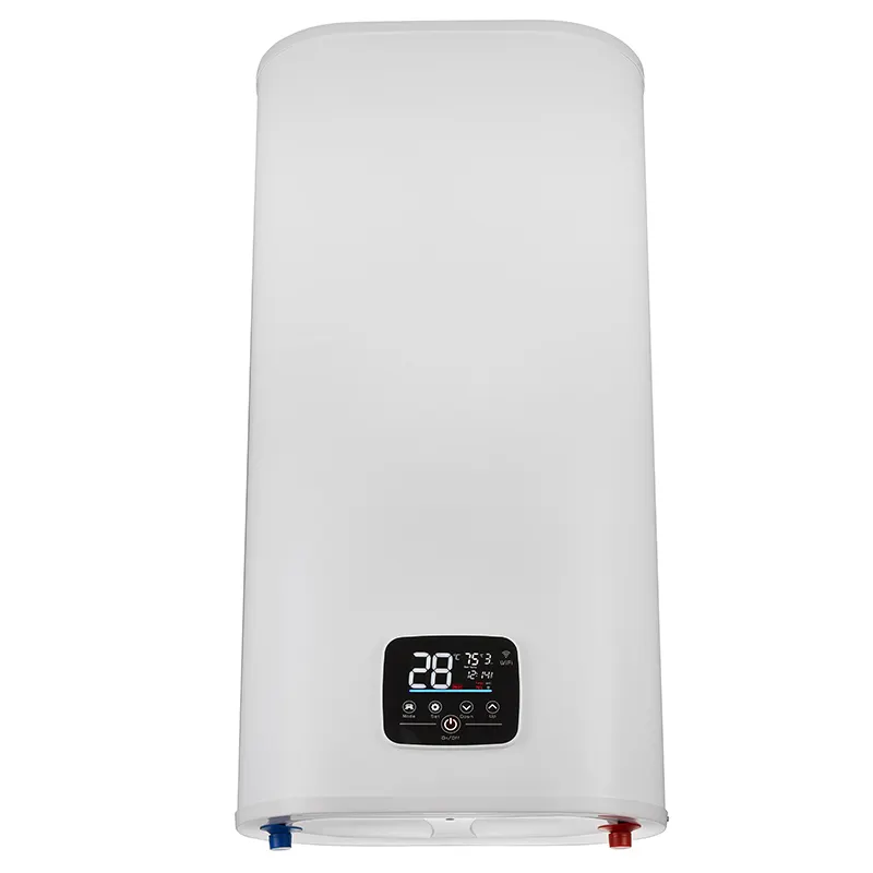 Smart Wifi Domestic Temperature Display Flat Slim Vertical Double Tank Storage Electronic Water Heater