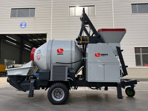 Bomba mezcladora de hormigón con motor diésel JBS40, bomba de hormigón transportadora de cemento con mezclador a la venta - Product Image 2