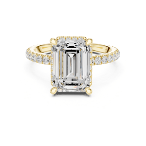 Bague de fiançailles pour femme, solitaire halo, diamant de laboratoire de 4,25 carats, certifié IGI, argent sterling 925, pour mariage, fête, anniversaire - Product Image 2