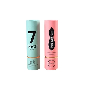 골드 스탬핑이있는 럭셔리 실린더 라운드 튜브 향수 병 및 담배 포장을위한 아름다운 평면 가장자리 - Product Image 1