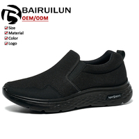 Chaussures décontractées à enfiler pour hommes, légères, respirantes, en maille, à semelle souple, pour la gym et la marche, avec logo personnalisé, vente en gros