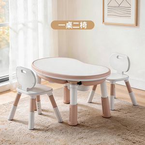 Set Moderno di <span class=keywords><strong>Scrivania</strong></span> e Sedia per Bambini in Plastica con Blocchi da Costruzione per Uso in Cucina e Soggiorno - Product Image 4