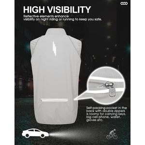 Veste de cyclisme pliable pour homme, imperméable, légère, convertible avec manches amovibles, vêtements de randonnée en plein air - Product Image 4