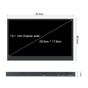 จอภาพพกพาขายส่ง ขอบบาง 1280*800 HD อินพุต จอภาพพกพาขนาด 13 นิ้ว - Product Image 4