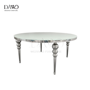 <span class=keywords><strong>2025</strong></span> Sang Trọng Vòng Shinny Bạc Thép Không Gỉ Tiệc Cưới Bảng Chất Lượng Tốt Vòng Bàn Tiếp Tân - Product Image 1