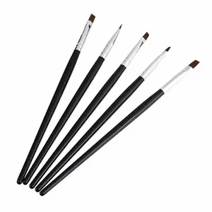 RS Nail Art Penselen Set 5 pcs professionele schilderen pen platte kop 5 size tekening lijn borstel