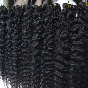 Vente en gros de qualité supérieure 12A paquets de cheveux vierges frisés et crépus paquets de cheveux humains indiens bouclés birmans non traités - Product Image 3