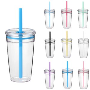 Logo <span class=keywords><strong>personnalisé</strong></span> 450ml Tritan simple paroi en <span class=keywords><strong>plastique</strong></span> paille tasse multi couleur bonbon PC 16oz <span class=keywords><strong>gobelet</strong></span> thé au lait tasses à café été dos <span class=keywords><strong>école</strong></span> - Product Image 6