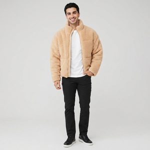 <b>Men</b> Heavy Weight Fleece Zipper <b>Jacket</b> Oversized Fit Winter Sherpa Zip up <b>Jacket</b> - Product Image 1