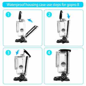 Boîtier étanche STY 60M pour <span class=keywords><strong>GoPro</strong></span> <span class=keywords><strong>Hero</strong></span> 12 11 10 9 noir boîtier de protection sous-marine coque rouge violet <span class=keywords><strong>filtre</strong></span> de couleur - Product Image 3