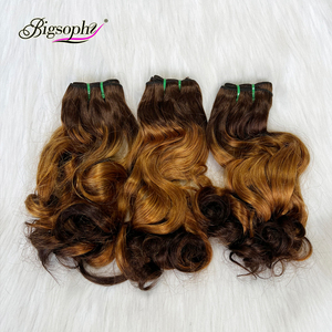 Fasci di capelli grezzi di nuovo arrivo capelli peruviani Funmi capelli rimbalzanti Super Double Drawn <span class=keywords><strong>Magic</strong></span> Curl T4/30/4 fasci di Ombre - Product Image 5