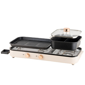 Parrilla Eléctrica Multifunción 2 en 1 de Alta Potencia, sin Humo, para Barbacoa Coreana y Shabu, con Olla, para Uso en Exteriores, Autocaravanas y Automóviles - Product Image 2