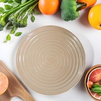 Assiette carrée en coque de riz écologique sans plastique avec filetage pour les fêtes