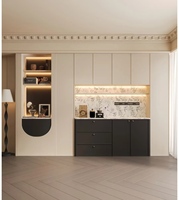 Buffet Modulaire en Bois Massif Français, 5 Étagères Réglables, Design Écologique, Construction Stable, Panneau Surélevé, Meuble de Maison