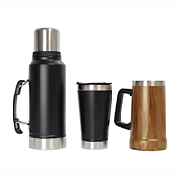 Thermos à double paroi en acier inoxydable 304 de 1 L et 1,3 L, écologique, pour yerba maté et café, maintien thermique de 24 à 36 heures, sans BPA, pour le camping