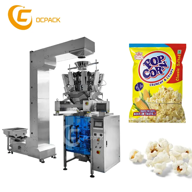 Volledige Automatische 100G 200G 500G 1Kg Caramel Toebrengen Bladerdeeg Maïs Magnetron Popcorn Verpakking Machine